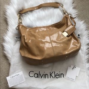 Calvin Klein Camel Hobo Shoulder Bag